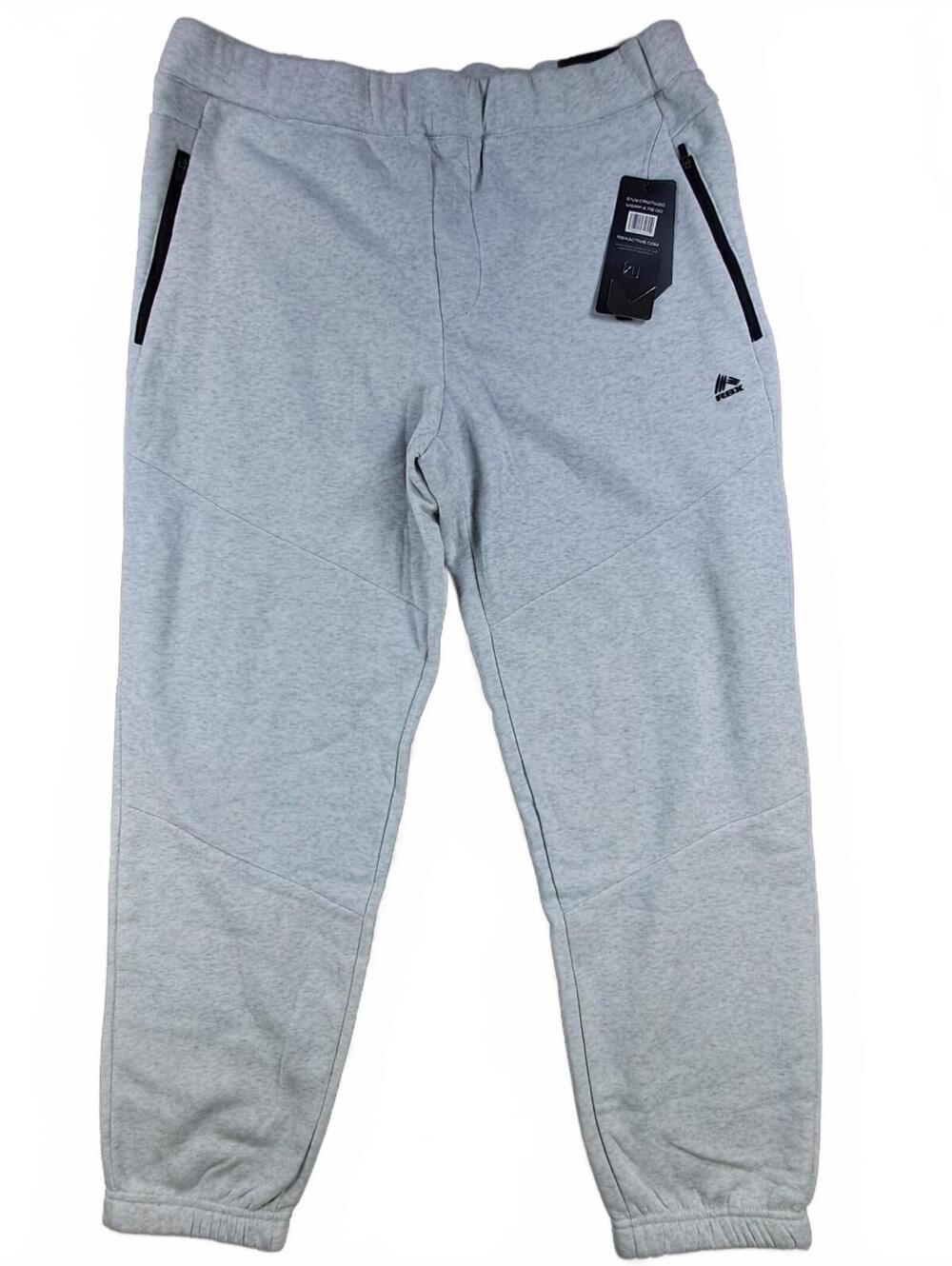 RBX Men's Fleece Sweatpants XL Gray Comfort Fit